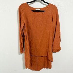 Bryn Walker tunic rust size xs oversized fit lagenlook
